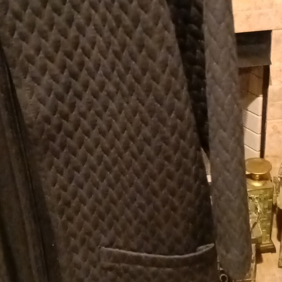 NWT NYCC black embossed l/s coat w big pockets & side slits Sz Med - Picture 7 of 13